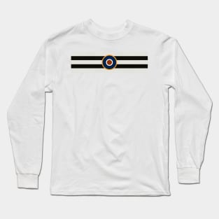 D-Day Stripes with RAF Roundel (Horizontal) Long Sleeve T-Shirt